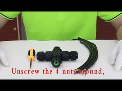 Man en vrouw DB 2w2 Solder Cup Coaxial Power Connector Waterdicht IP 68