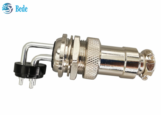 GX 20 2 3 4 Pin Aviation Connector Elbow Male en Recht Vrouwelijk Uitrustingencomité zetten Schakelaar op