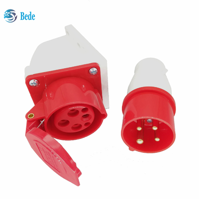 Man Vrouw Stopcontact 4 Pins 3P+E 380~415V 16Amp Wandmontage Type IP44