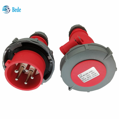 3P+N+E industriële Stop & Contactdoos 5 Spelden IP67 Ampère Dokkend Type van AC220-415V 16 en 32
