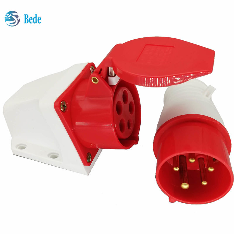 Industriële Meervoudige Stekkerdoos - 5-polig 380-415 V 3-fasen 16 A Waterdicht