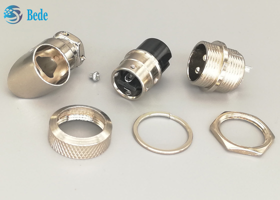 Mannelijke en Vrouwelijke GX16 2 Pin Aviation Connector Plug 90 Dehree-het Materiële Lassen van de Zinklegering