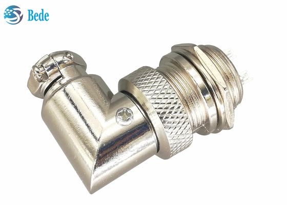 Mannelijke en Vrouwelijke GX16 2 Pin Aviation Connector Plug 90 Dehree-het Materiële Lassen van de Zinklegering