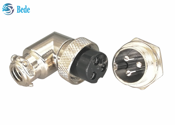Schakelaar van de de Uitrustingenelleboog van de zinklegering de Materiële Gx16 3 Pin Connector Plug And Socket