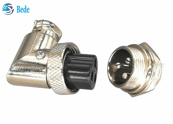 Schakelaar van de de Uitrustingenelleboog van de zinklegering de Materiële Gx16 3 Pin Connector Plug And Socket