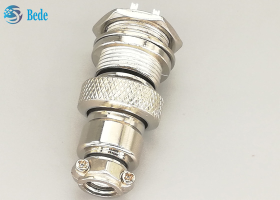 De mannelijke en Vrouwelijke Stop van Gx16 6 Pin Connector Straight Silver Plated
