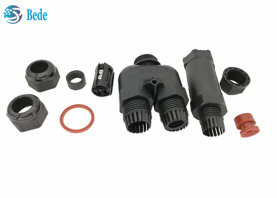 Y Type 3 Kanaal 2 3 4 5 Pin Waterproof Electrical Connectors Ip 68 250v 16~24a