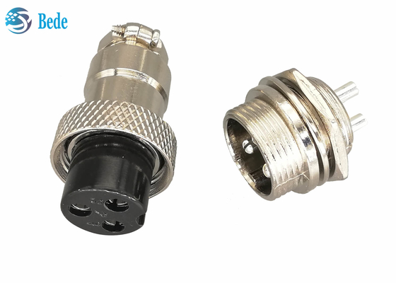 De cirkeluitrustingen van Gx16 3 Pin Connector Plug And Socket 16MM Front Mounting