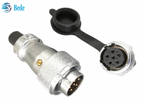 WS16 Comité die 8 9 10 Pin Circular Connector het zachte plastiek van pvc met Stoflaken opzetten
