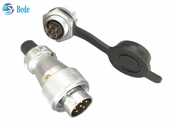 WS16 Comité die 8 9 10 Pin Circular Connector het zachte plastiek van pvc met Stoflaken opzetten