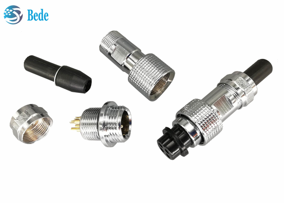 IP67 waterdichte GX12-Comité het Opzetten Schakelaarstop Vastgestelde Vrouwelijke en Mannelijke 2~7pin 3A 200V