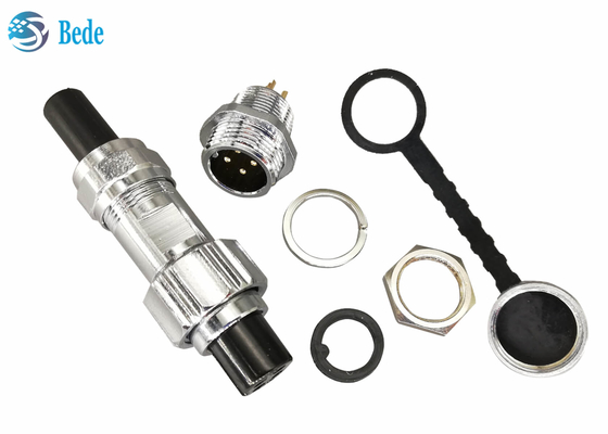 IP67 waterdichte GX12-Comité het Opzetten Schakelaarstop Vastgestelde Vrouwelijke en Mannelijke 2~7pin 3A 200V