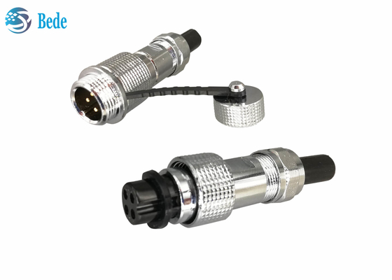 De Luchtvaartschakelaar IP68 van kopershell M12 Kabel aan Kabel het Dokken Stijl 2~7 Speld
