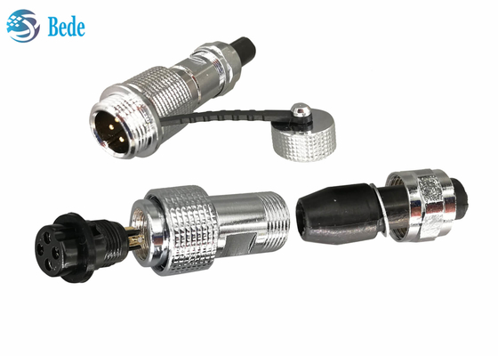De Luchtvaartschakelaar IP68 van kopershell M12 Kabel aan Kabel het Dokken Stijl 2~7 Speld