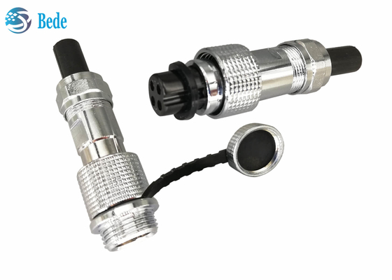 Van de de Luchtvaartschakelaar IP68 van kopershell M12 Cirkelgx12 Kabel aan Kabel Dokkende Schakelaar 2~7 Speld