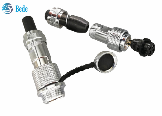 Van de de Luchtvaartschakelaar IP68 van kopershell M12 Cirkelgx12 Kabel aan Kabel Dokkende Schakelaar 2~7 Speld