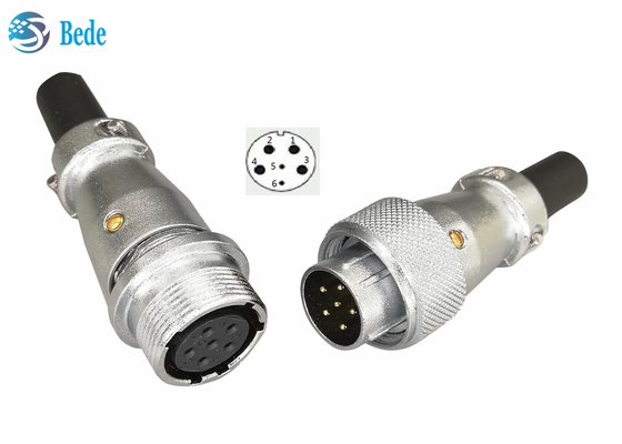 WS20 6 Pin Circular Connectors Cable To-Dokkende Schakelaars van de Kabelluchtvaart