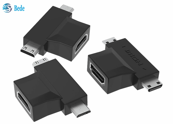 1080P het goud plateerde 2 in 1 HDMI-Repeater HDMI een Wijfje aan HDMI-Micro en Mini