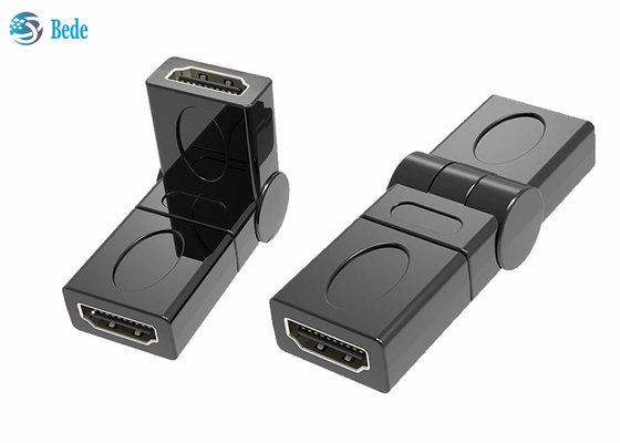Uitbreidingsgoud Geplateerd Wijfje aan Vrouwelijke HDMI-Koppeling 90 180 270 360 Regelbare Gr.
