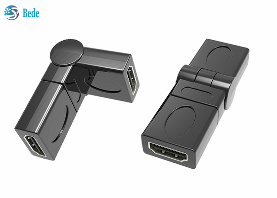 Uitbreidingsgoud Geplateerd Wijfje aan Vrouwelijke HDMI-Koppeling 90 180 270 360 Regelbare Gr.