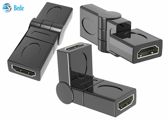 Uitbreidingsgoud Geplateerd Wijfje aan Vrouwelijke HDMI-Koppeling 90 180 270 360 Regelbare Gr.