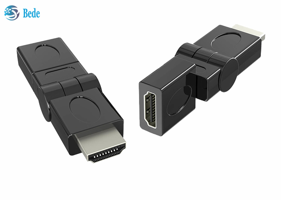 Goud Geplateerd HDMI-Mannetje aan Vrouwelijke Warteladapter 90 180 270 360 Draaibare Gr.