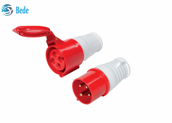 de Industriële Contactdoos van 16A 4pin/Stop Waterdichte Mannelijke Vrouwelijke Schakelaars 380-415V