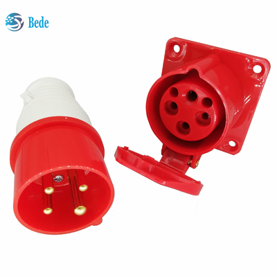 Mannelijke Vrouwelijke Contactdoos 4 Spelden 3P+N 380-415V 16Amp van CEE Plugs And Sockets Industrial