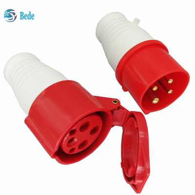 AC 380-415V 16A Industrieel Waterdicht 4Pin 3 de Fase3p+e Rood van de Machtsschakelaar IP44