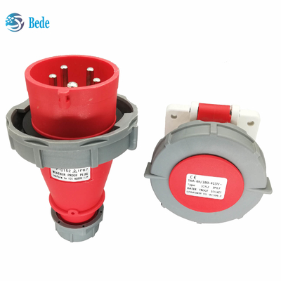 Waterdichte Industriële de Stopcontactdozen 5Pins 3P+N+E 16Amp van IP67 en 32Amp-Comité Opzettend Type