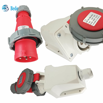 4 pinnen IP67 industriële elektrische stopcontact met 16A / 380~415V