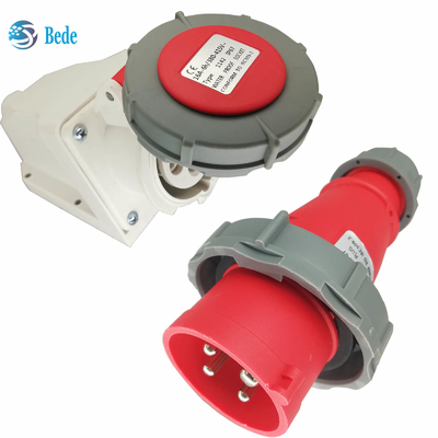 4 pinnen IP67 industriële elektrische stopcontact met 16A / 380~415V