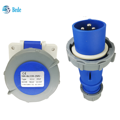 Standaard ICE60309 Industrial Plug Socket IP67 3Pins ((2P+E) 32Amp