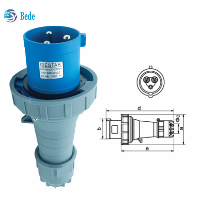 OEM/ODM Industrial Plug And Socket Coupler betrouwbaar en efficiënt 63A / 125A 3 pinnen