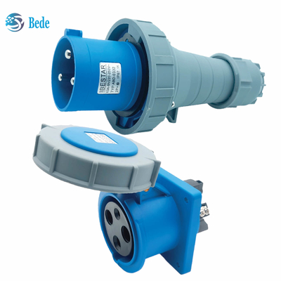 Stroom 63A 125A Montage van industriële stopcontactpaneel Type 3 Pins ((2P+E) IP67 220~250V