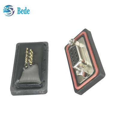 Messing Tin Plated Gold Plated Pins D-Sub 9 Vrouwelijke connectoren -55- 105C Werktemperatuur Epoxy Hars Sealant inbegrepen