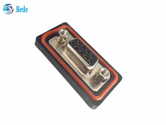PA66 Silicone D Sub9 Vrouwelijke aansluiting Hoogspanning 500V Montage Type Gesoldeerd