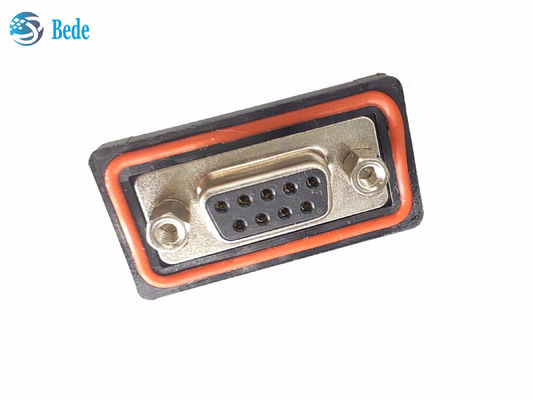 PA66 Silicone D Sub9 Vrouwelijke aansluiting Hoogspanning 500V Montage Type Gesoldeerd