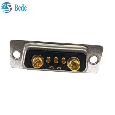 Hoogstroomplanning D-Sub Connector DB 7W2 Vrouwelijke connector met soldeerkop terminatie-stijl en 500 paringscycli