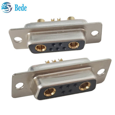 Hoogstroomplanning D-Sub Connector DB 7W2 Vrouwelijke connector met soldeerkop terminatie-stijl en 500 paringscycli