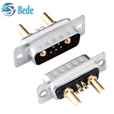 7W2 Coaxiale D-Sub rechthoekige/rechthoekige pinnen hoge stroom connector combo DB