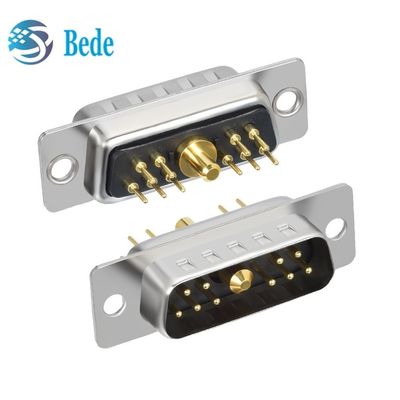 11W1 Combinatie D Subconnectors mannelijk / vrouwelijk gemengd hoogstroom- en coaxieel signaal