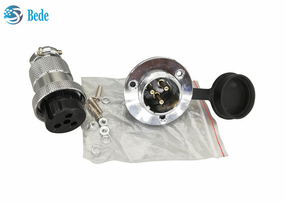 Ronde flens en stofdek 8 9 10 12 pin cirkelvormige aansluitingen voor het monteren van panelen