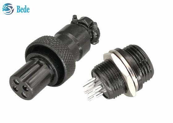 Man en vrouw Kits Gx12 Aircraft Connector Zwarte kleur Zink legering materiaal