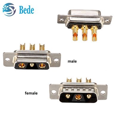 D-Sub 3W3 coaxiale stroomconnector mannelijke en vrouwelijke combinatie van hoge stroomconnectoren