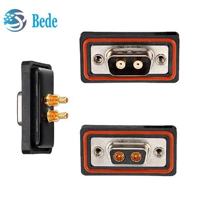 Man en vrouw DB 2w2 Solder Cup Coaxial Power Connector Waterdicht IP 68