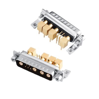 D-Sub Mixed Coaxial Connector RF / Power Righ Angle Connector 9W4 voor PCB