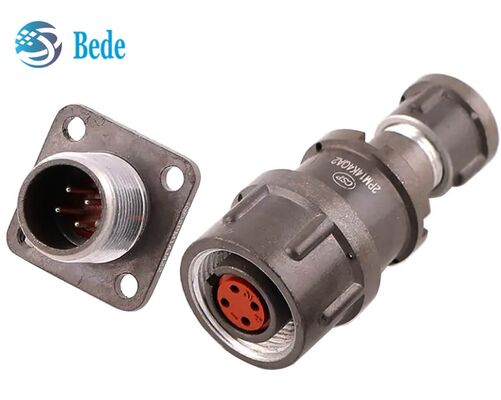 MIL Ronde Connector Russisch 2PM Standaard met Schroefdraadverbinding Glas-gesinterde Isolatie en Hoge Temperatuurbestendigheid